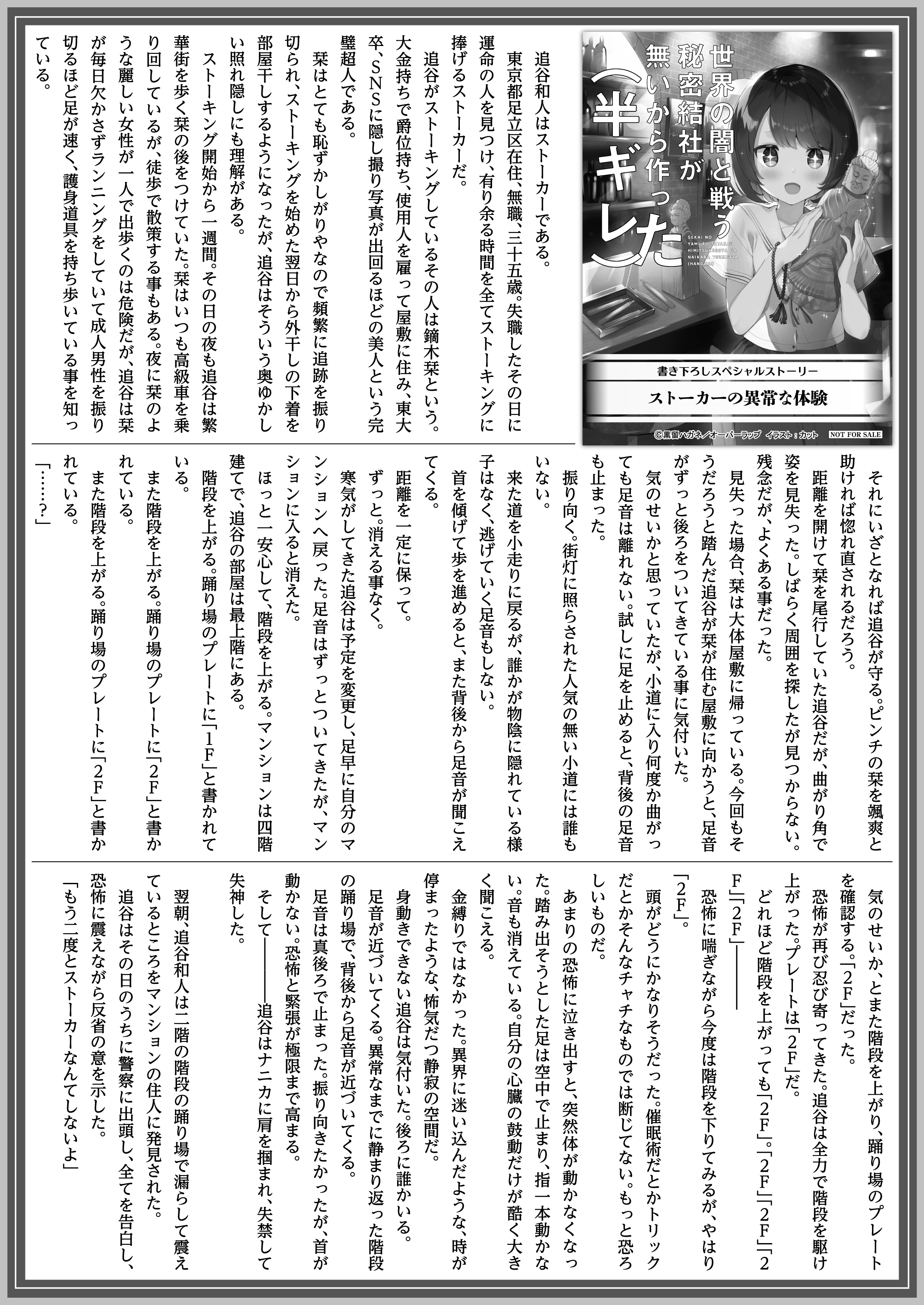 【文庫】「世界の闇と戦う秘密結社が無いから作った（半ギレ） 2」B5SSペーパー